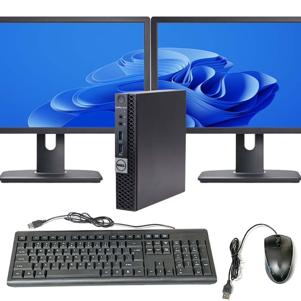 Dell Desktop Computer i5 16GB RAM 1TB 512GB SSD Dual 22″ LCD Windows 10 Pro WiFi