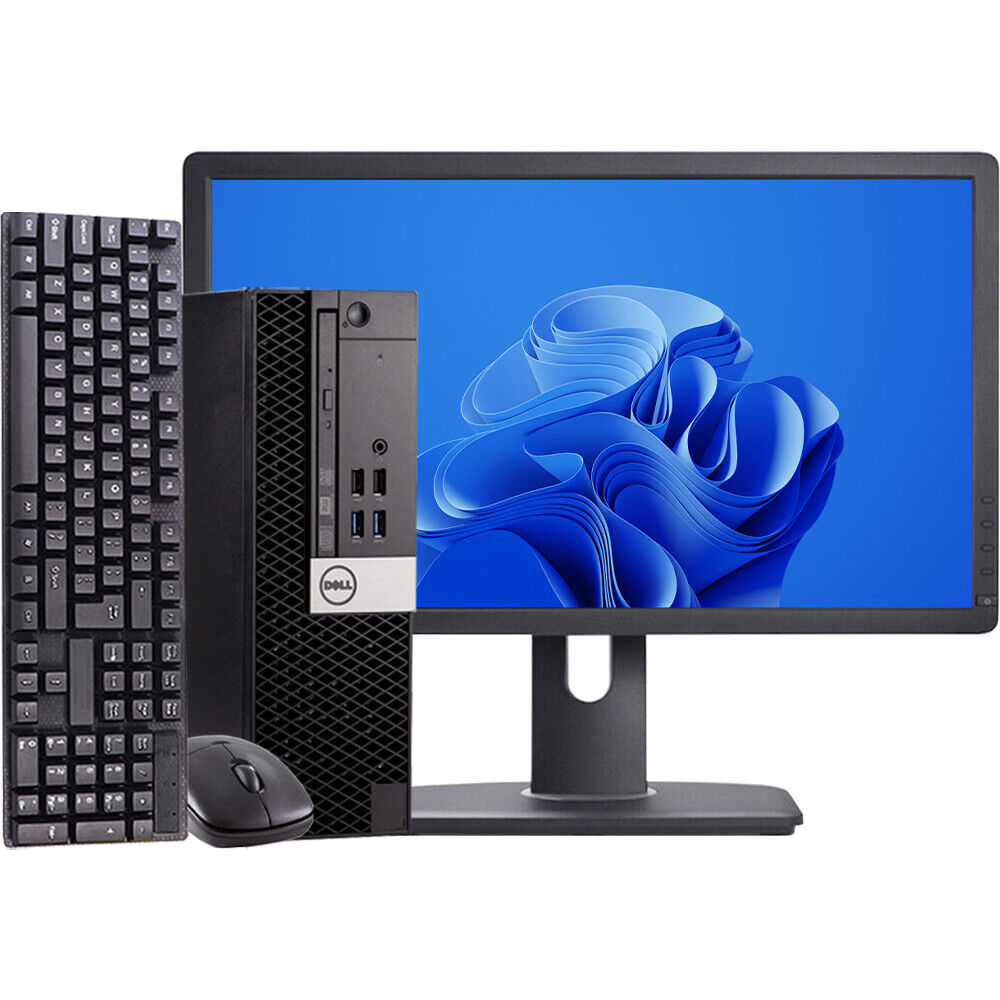 Dell Desktop Computer i5 PC SFF Up To 16GB RAM 2TB HD/SSD 24in Windows 10 Pro