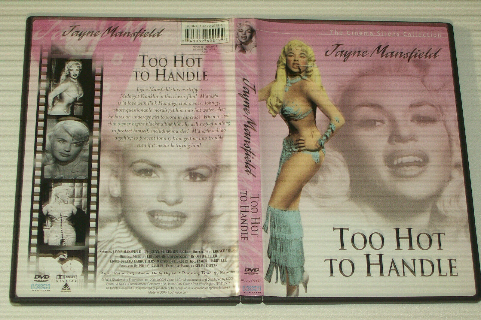 Too Hot to Handle: Sirens Collection (DVD, 2004 Koch Vision) Jayne Mansfield