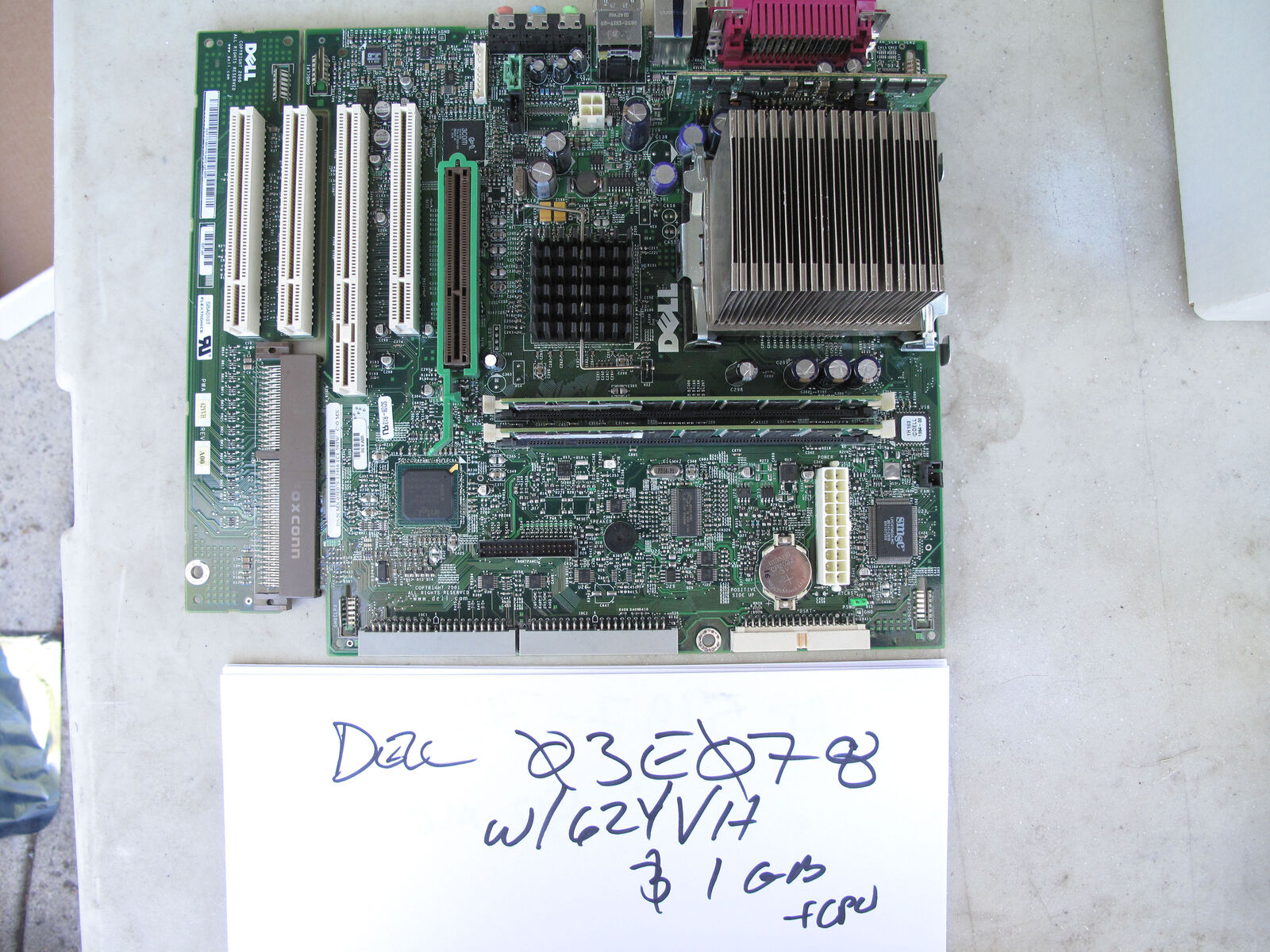 03E078 Dell Optiplex System Board P4 Agp  + CPU + 1 GB RAM