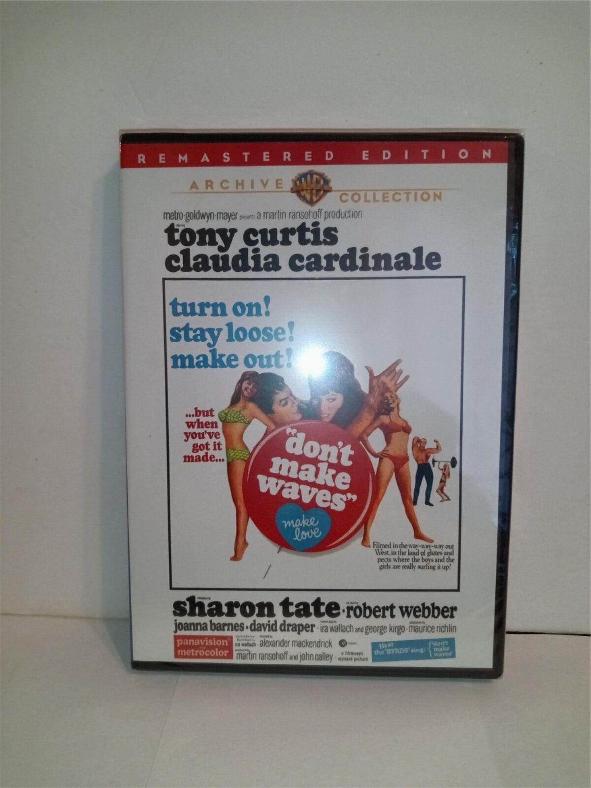 Don’t Make Waves DVD (1967) starring Tony Curtis, Robert Webber, Sharon Tate NEW