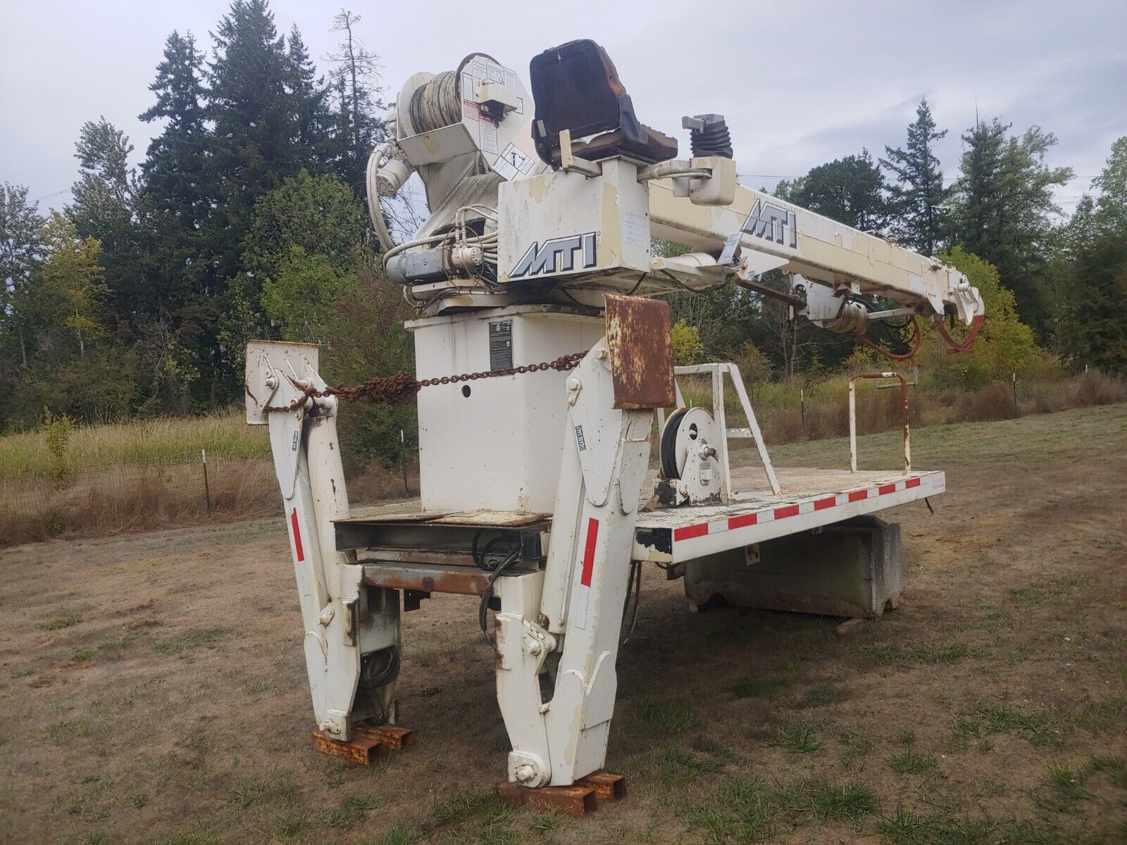 Teco A6-60R  30,000 lbs Crane 60 ft sheave Winch Digger pole grabs
