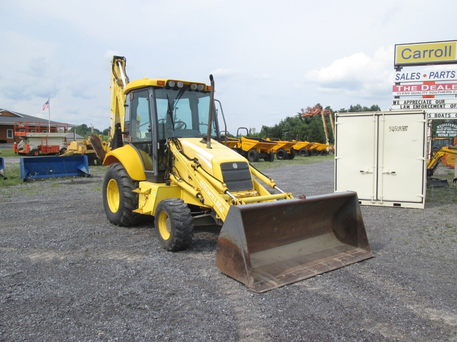 New Holland LB90 Backhoe Cab Heat/AC 4×4 Tilt Bucket Extend a hoe 3rd valve
