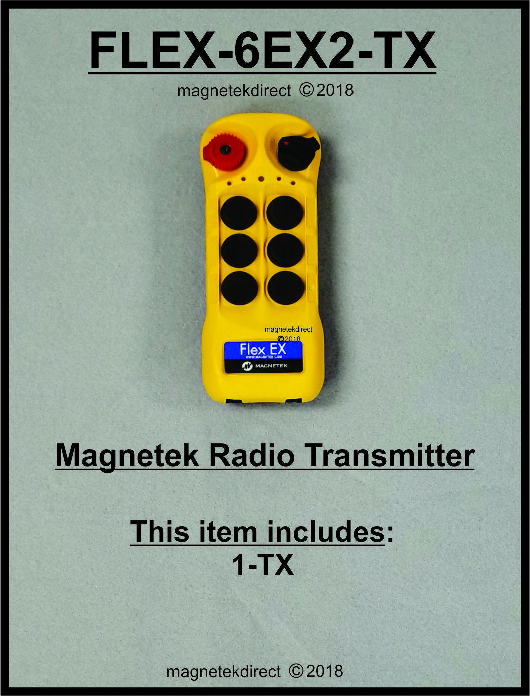 Magnetek Flex 6EX2 Radio Remote Control replacement spare Transmitter unit 6EX-T