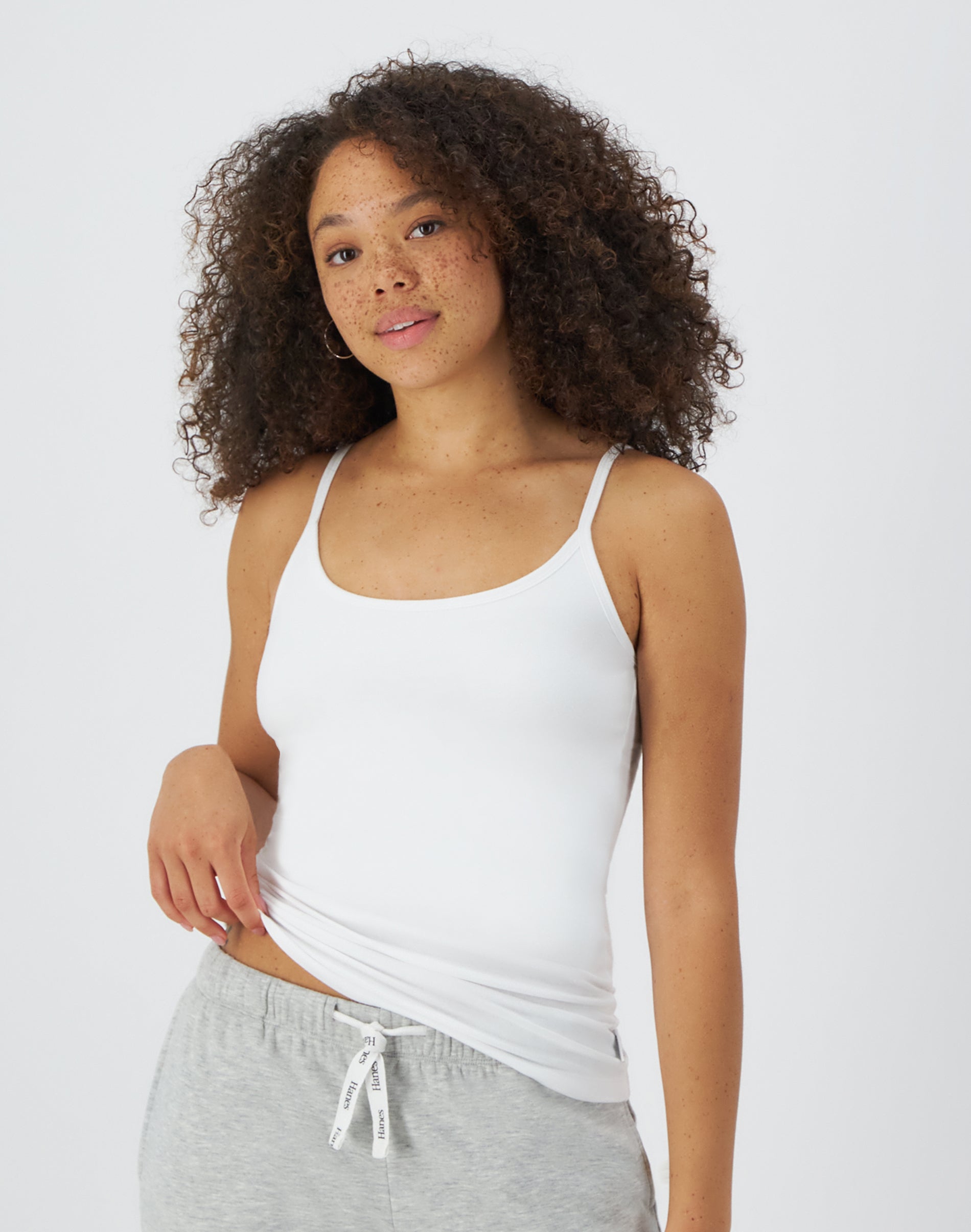 Hanes Originals Comfywear Women’s Shelf Bra Cami White XS