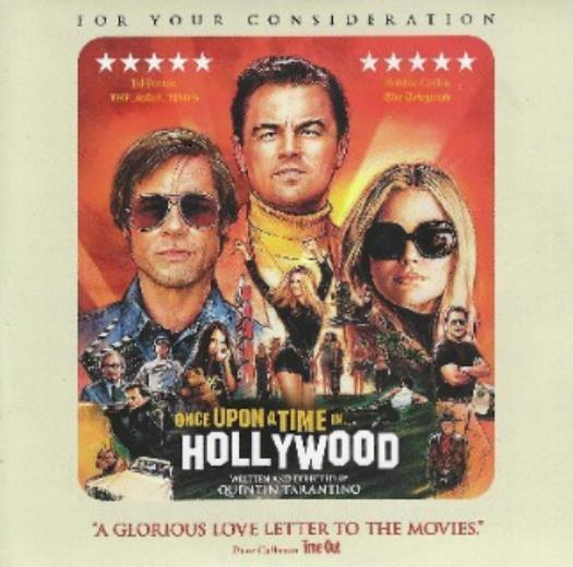 Once Upon A Time In… Hollywood FYC DVD VIDEO MOVIE Brad Pitt Leonard DiCaprio