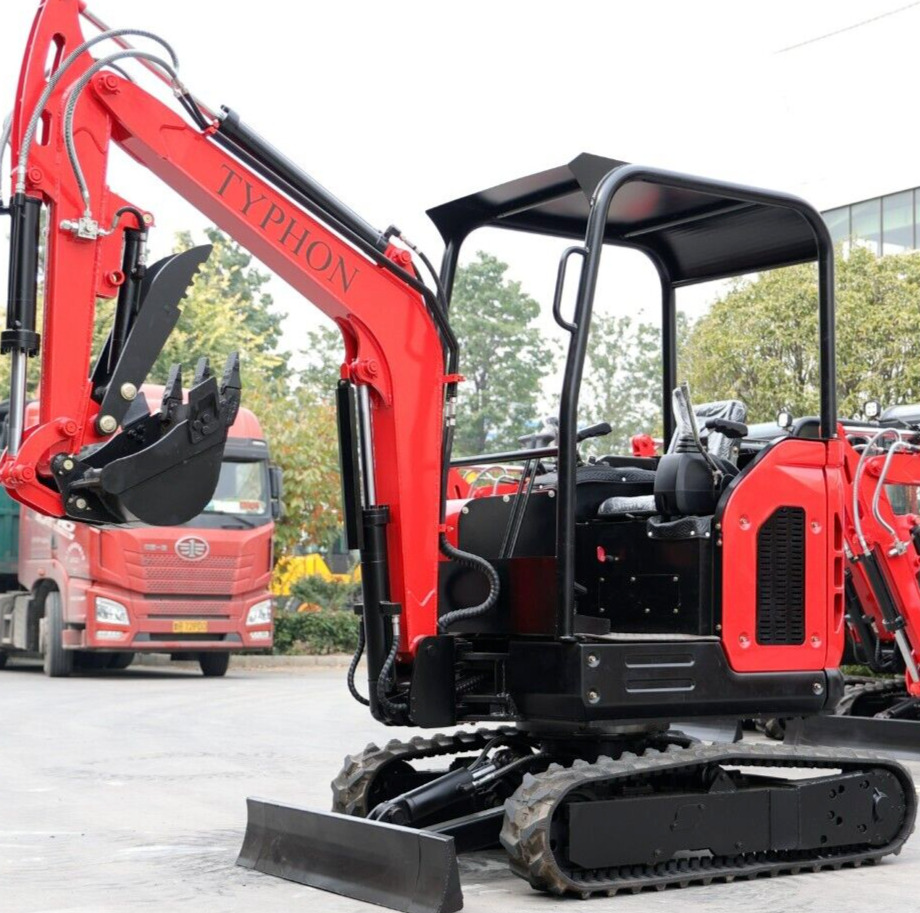 TYPHON TERROR X2 Mini Excavator 2.5 Ton Digger 25HP EPA Diesel Perkins Engine