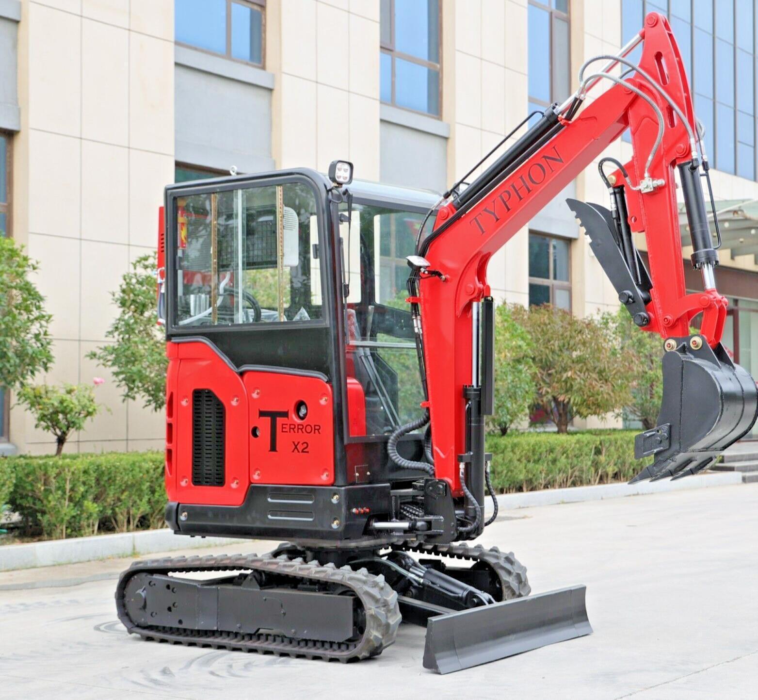 Mini Excavator Trench Digger TYPHON TERROR X2 2.7 Ton EPA Diesel Perkins Engine