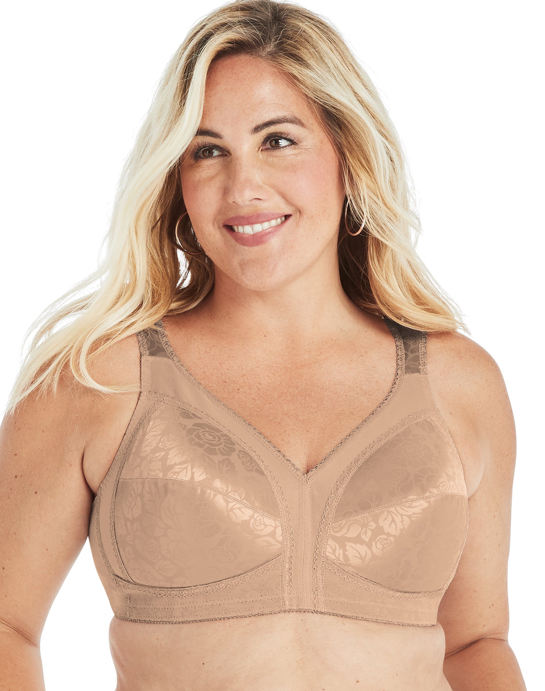 Playtex 18 Hour Ultimate Shoulder Comfort Wireless Bra Cafe Au Lait 46DD Women’s