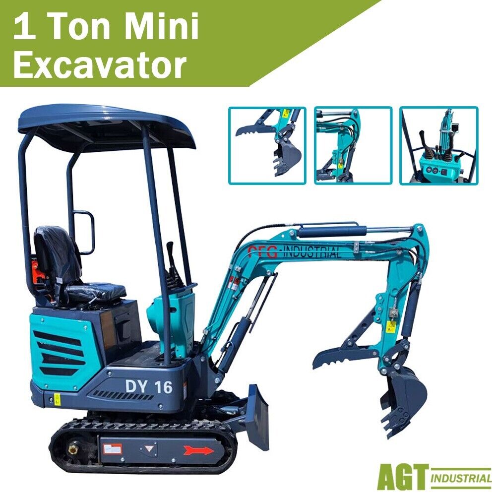 AGT Mini Excavator 1 Ton Hydraulic Digger Tracked Crawler  with Kubota Engin EPA