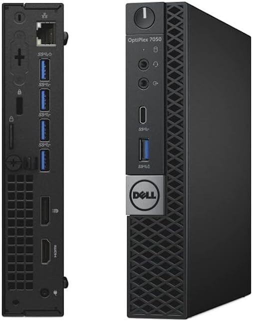 Dell Optiplex 7050 Micro PC Core i7-6700T 32GB DDR4 960GB SSD Win 10 Pro WiFi