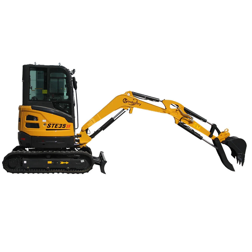 Mini Excavator Digger 23 GPM 2.8 Ton Tracked Crawler B&S Kubota Engine Backhoe