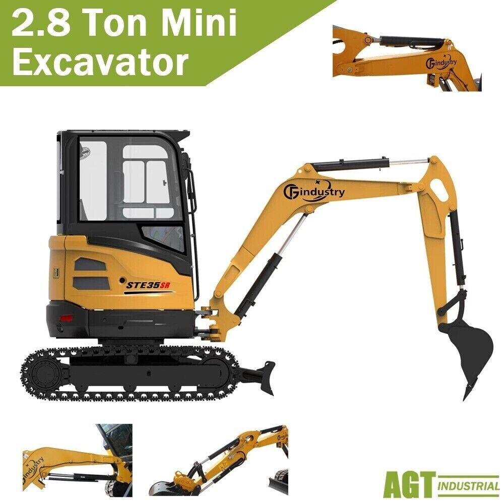 AGT Mini Excavator 2.8 Ton Digger Tracked Crawler B&S EPA Engine | CFG-STE35SR