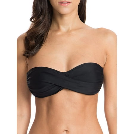 RELLECIGA Women’s Plus Size Molded Twist Bandeau Bikini Top Swimsuits