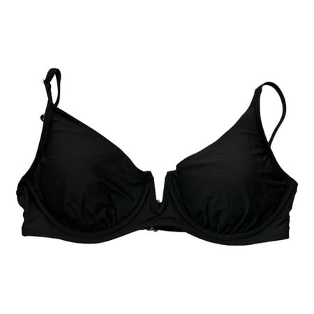 Anne Cole Limited Edition Ladies Swim V-Wire Bikini Top (Black, XXL)