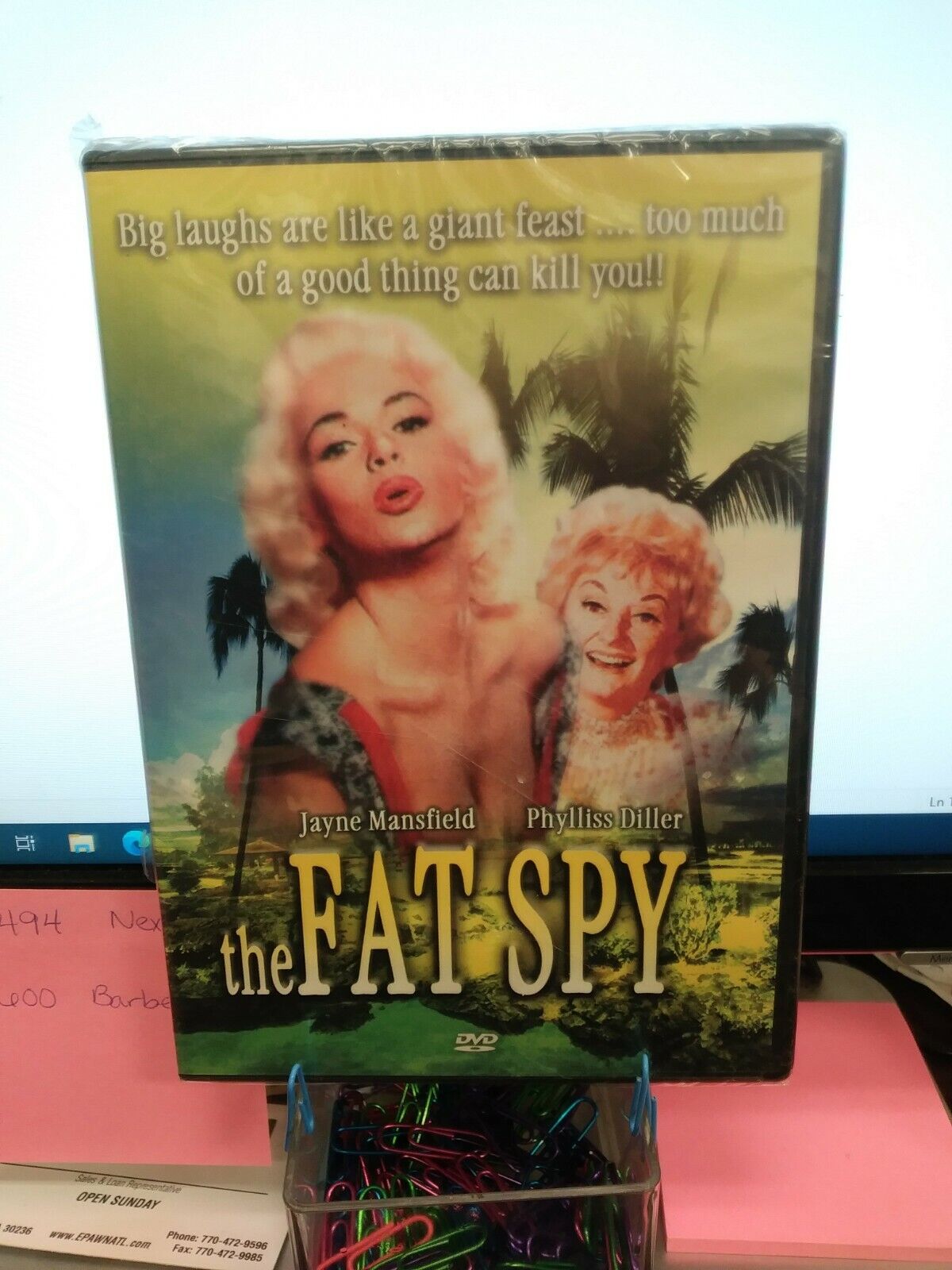 THE FAT SPY – DVD – JAYNE MANSFIELD – PHYLLIS DILLER – JACK E. LEONARD – 1966