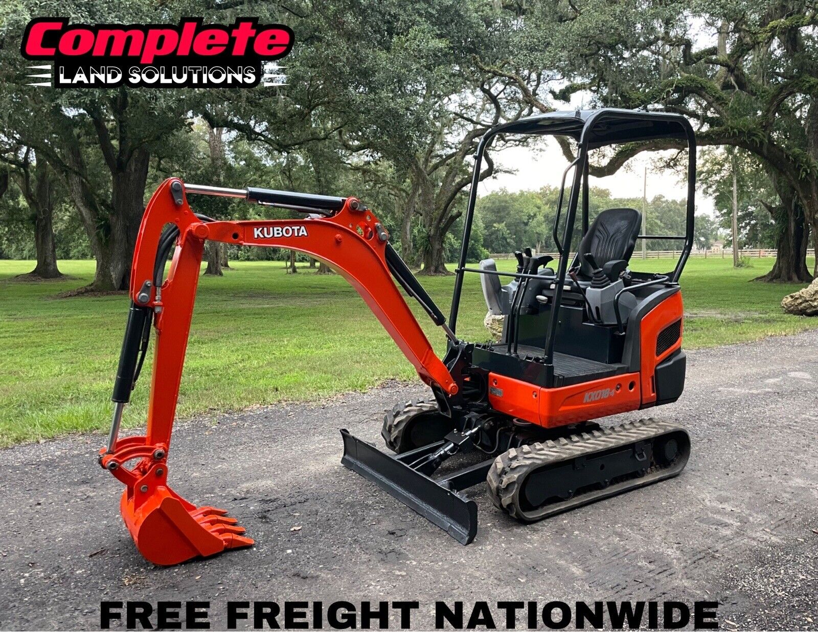 2018 KUBOTA KX018-4 MINI EXCAVATOR – 2 SPEED – ADJUSTABLE TRACKS – FREE FREIGHT
