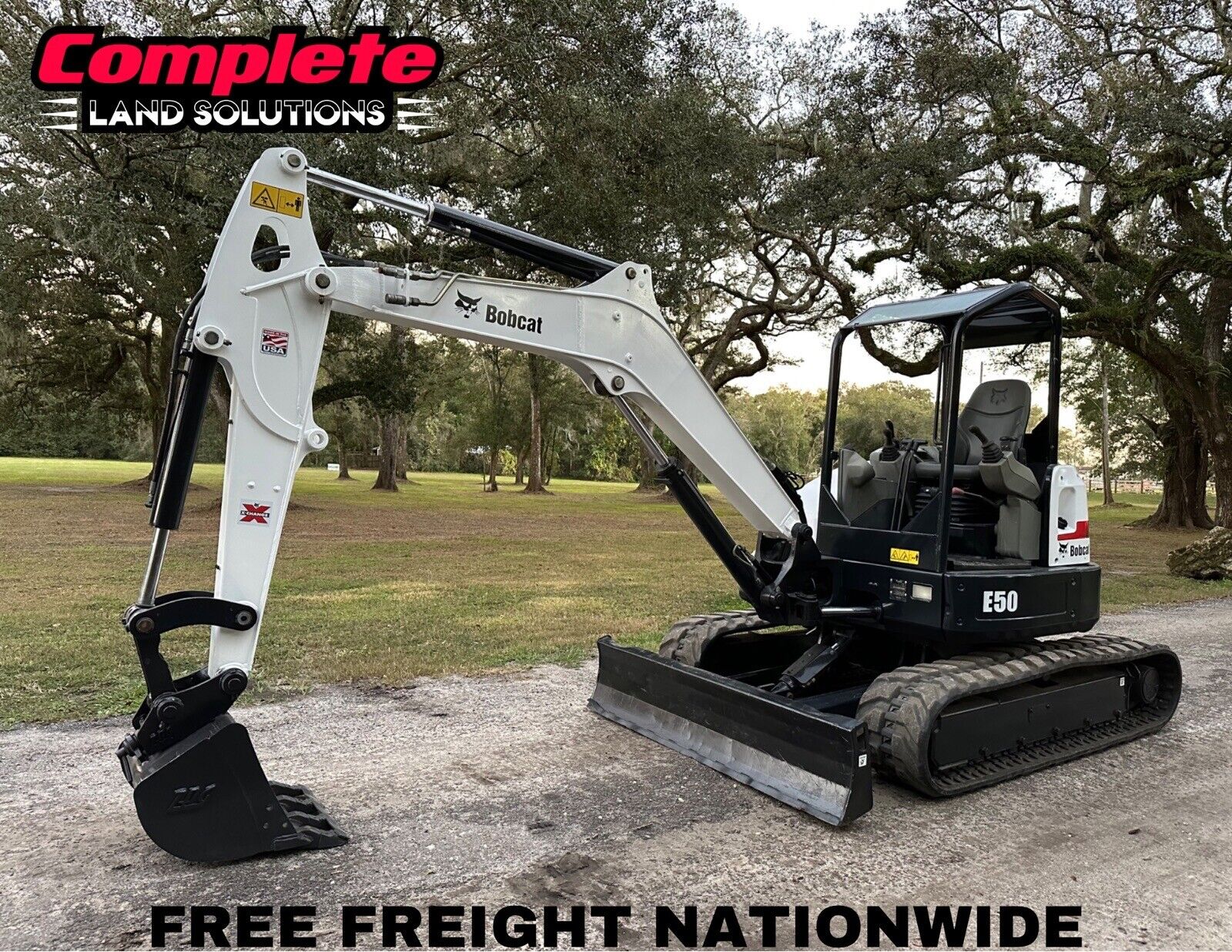 2014 BOBCAT E50 MINI EXCAVATOR – PRE EMISSIONS KUBOTA – 2 SPD – FREE FREIGHT