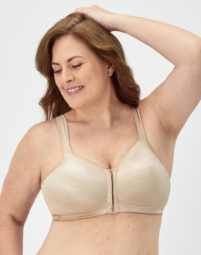 Playtex Women’s 18 Hour Front Close Extra Back Support Wireless Bra Nude 38B