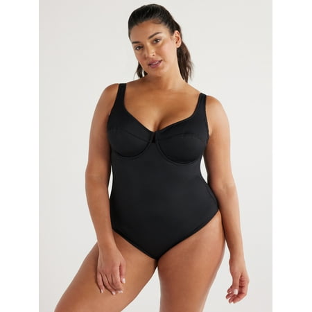 Sofia by Sofia Vergara Women’s and Plus Sandra One Piece Swimsuit with Shaping Curvetex®, Sizes XS-2X