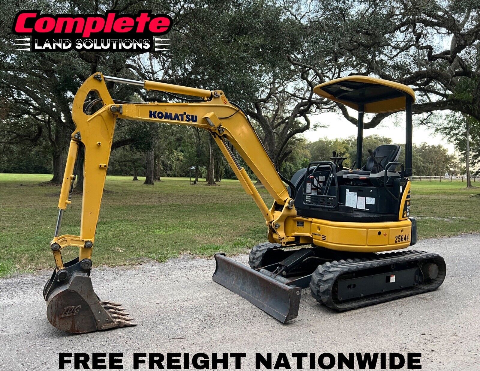 2007 KOMATSU PC27 MINI EXCAVATOR – PRE EMISSION – EXTREMELY CLEAN – FREE FREIGHT