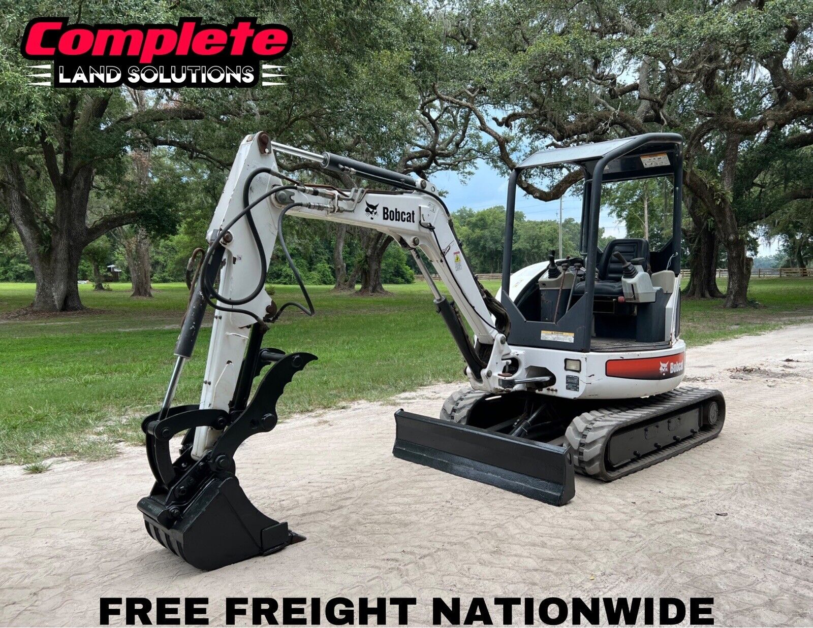 2008 BOBCAT 425G MINI EXCAVATOR – OPEN CAB – HYDRAULIC THUMB – FREE FREIGHT