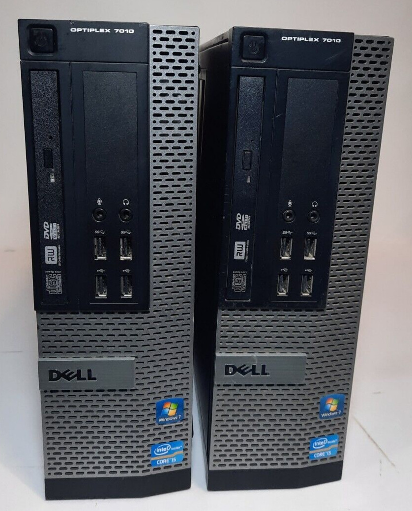 LOT OF 2 Dell OptiPLex 7010 Intel Core i5-3570 3.4GHz 8GB No HDD