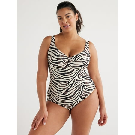 Sofia by Sofia Vergara Women’s and Plus Sandra One Piece Swimsuit with Shaping Curvetex®, Sizes XS-3X