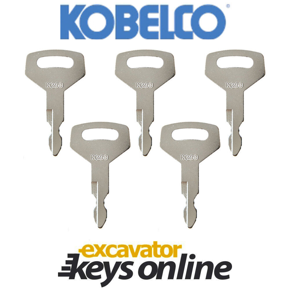 Kobelco k250 (Set Of 5 ) Excavator Key, Excavator Grader Dozer Kobelco Ignition