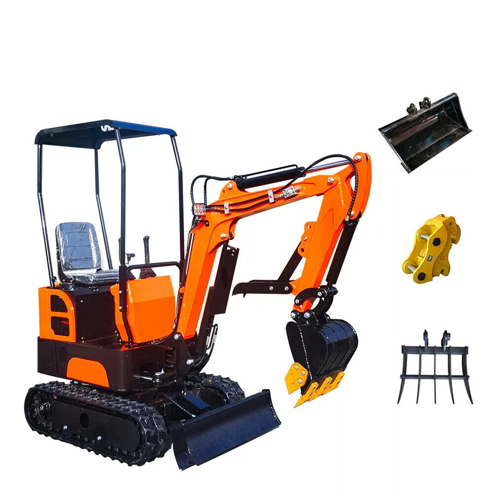 Mini Excavator Crawler Digger with Multiple Attachments,13.5HP B&S Engine Crawle