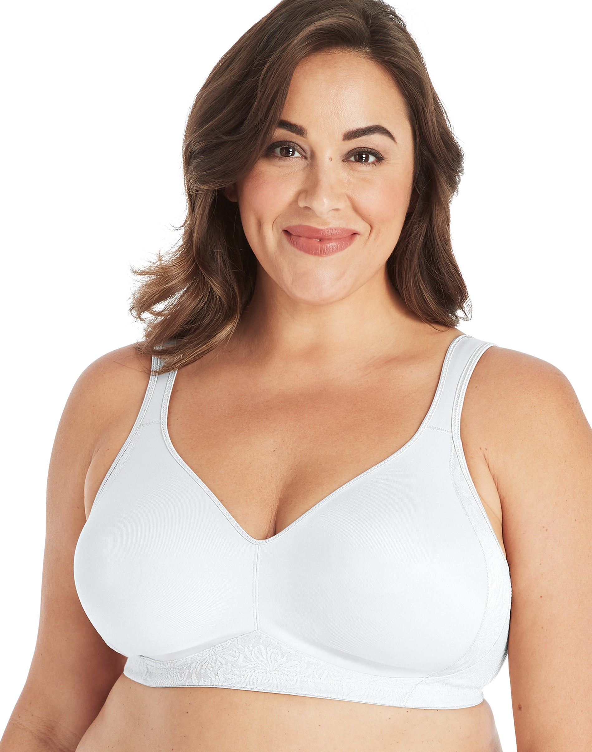 Playtex 18 Hour Side & Back Smoothing Wireless Bra White 42DDD Women’s