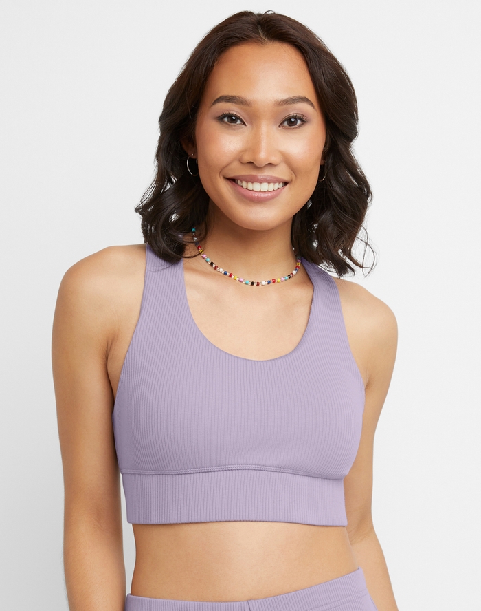 Hanes Women’s Longline Racerback Sports Bra, Moderate Support Oregano 2XL