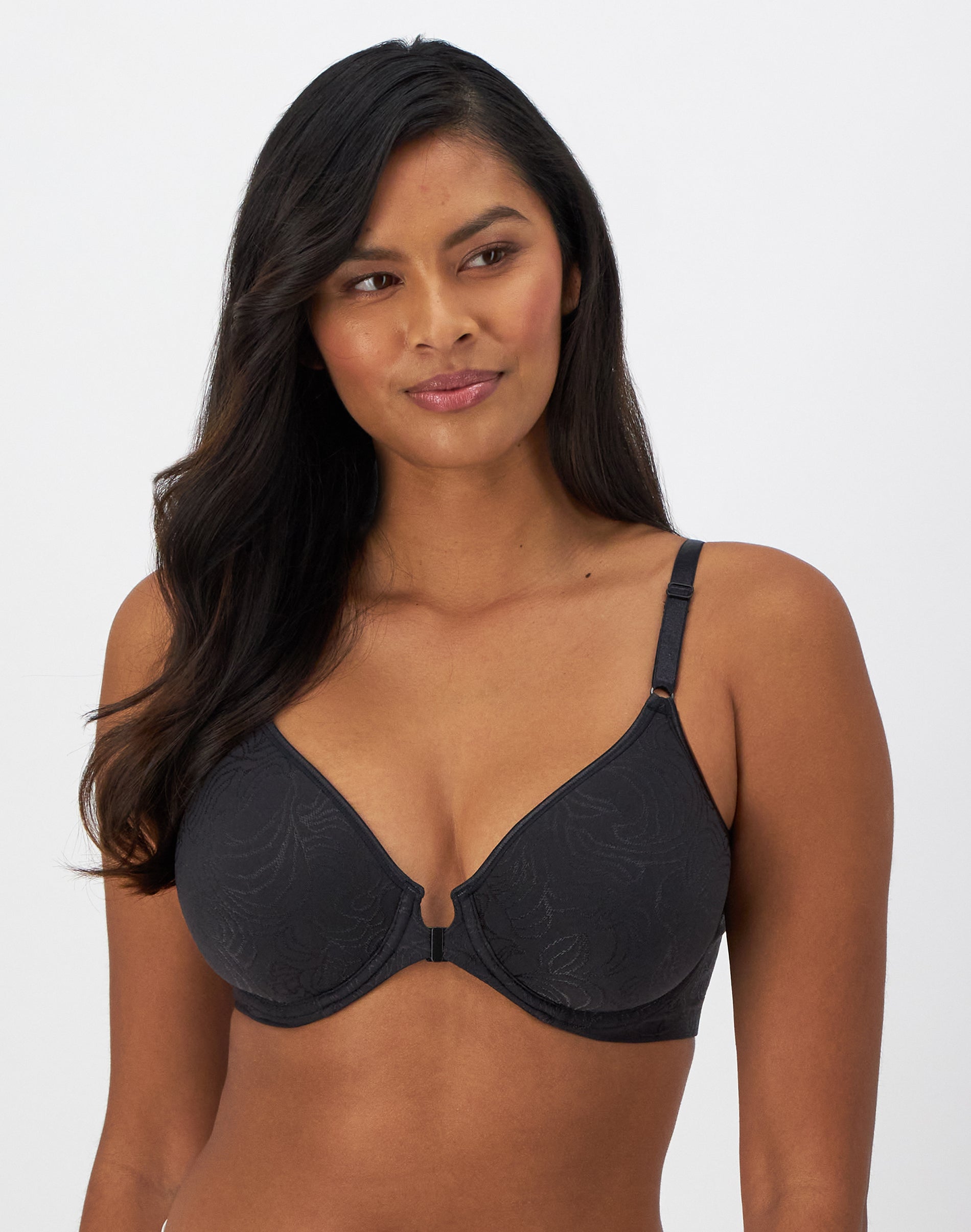 Bali Comfort Revolution Front Close Shaping Underwire Bra Black 42DD Women’s