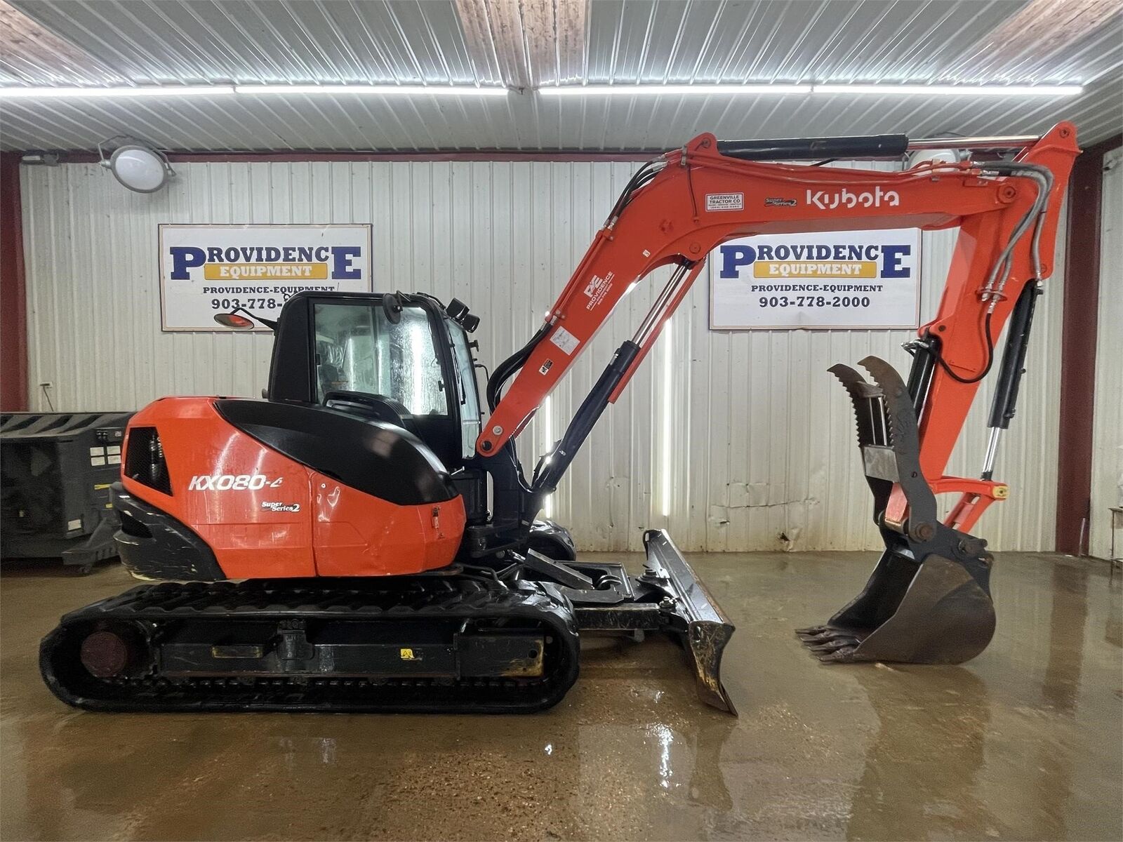 2022 KUBOTA KX080-4 CAB ANGLE BLADE THUMB TRACK EXCAVATOR