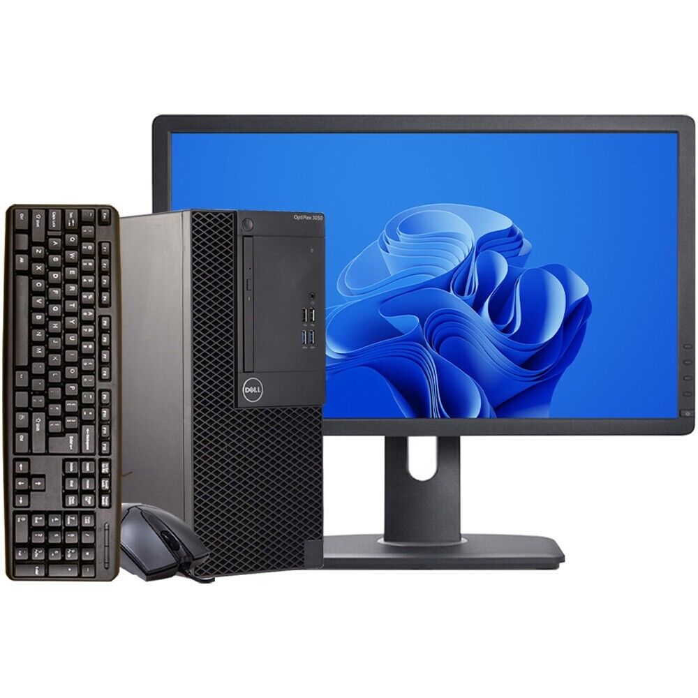 Dell OptiPlex Windows 10 Pro Desktop Computer PC 16GB RAM 2TB HDD 22in LCD Wi-Fi