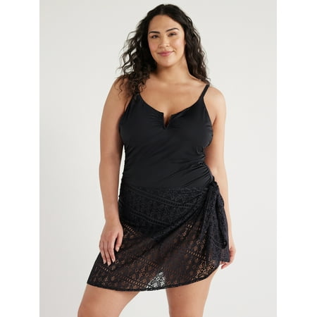 Time and Tru Women’s and Women’s Plus Crochet Skirt Bottom, Sizes S/M-1X/2X