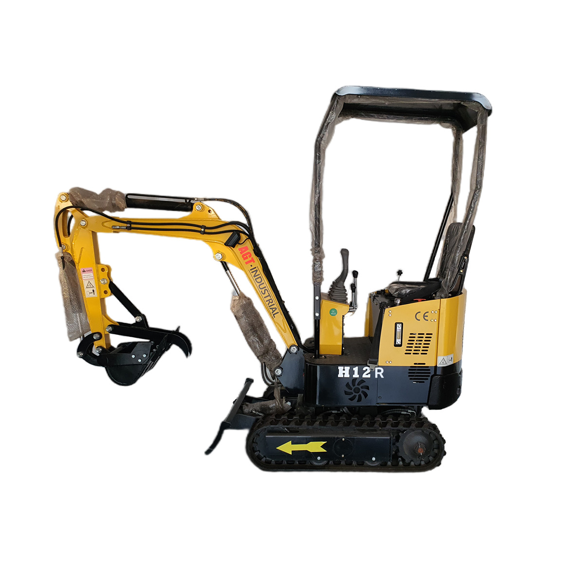 AGT 1 Ton Mini Excavator 13.5HP Gasoline RATO Engine H12R Tracked Crawler Digger