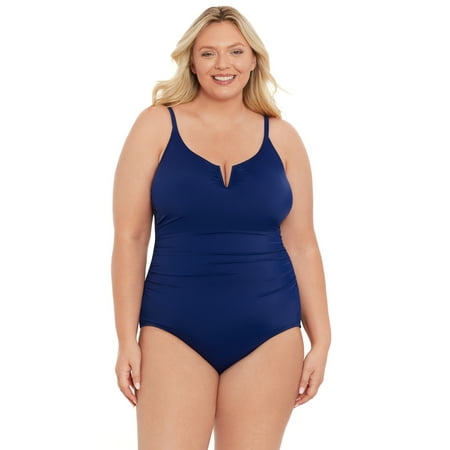 Time and Tru Women’s V Wire Swimsuit, 1-Piece, Sizes XS-3X