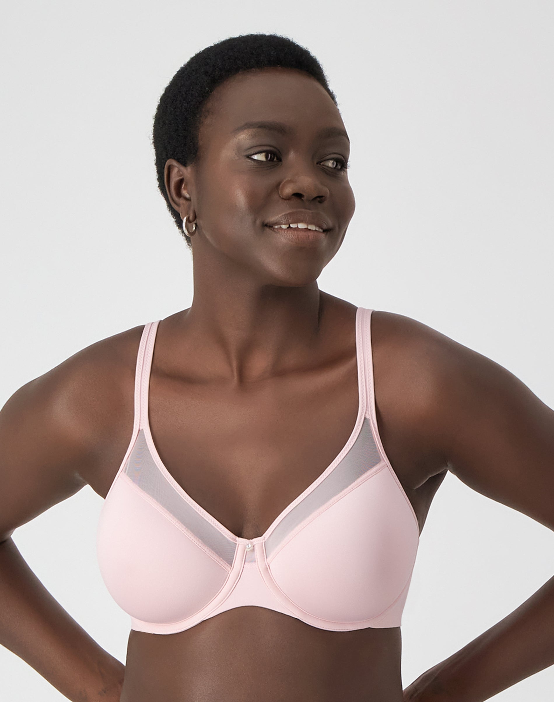 Bali One Smooth U Ultra Light Underwire Bra Hush Pink 34C Women’s