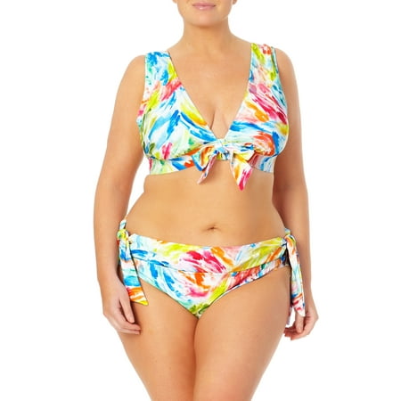 Time and Tru Women’s and Women’s Plus Hipster Bikini Swim Bottoms
