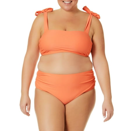 Time and Tru Women’s and Women’s Plus Bandeau Bikini Swim Top