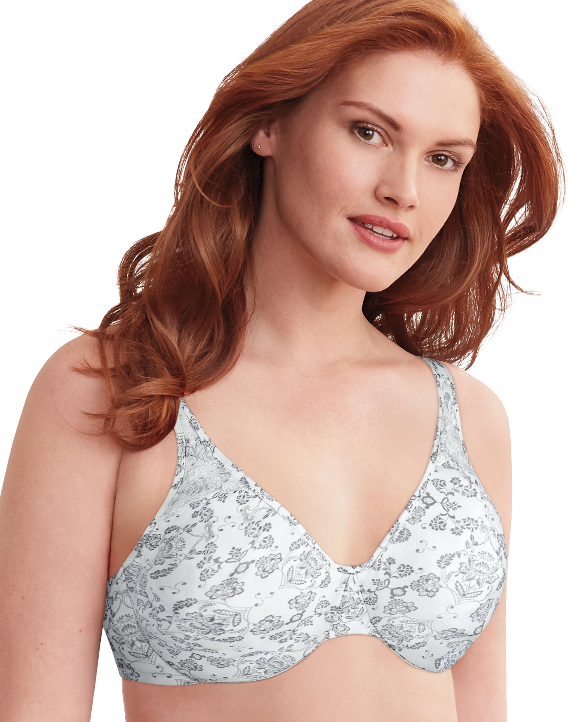 Bali Passion for Comfort Minimizer Underwire Bra Silver Lace 34C Women’s