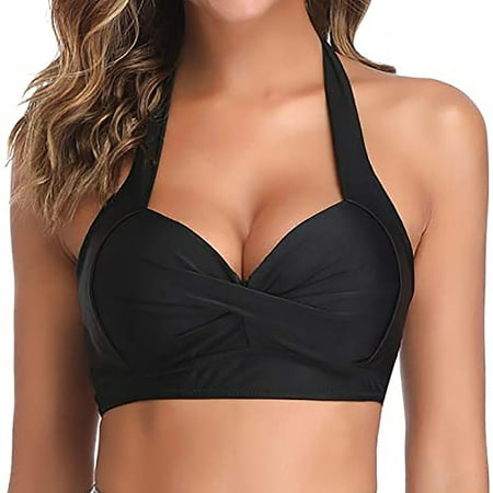 EGNMCR Women Bikini Top Push Up Swim Top Padded Swimsuit Top Only, Summer Savings Clearance