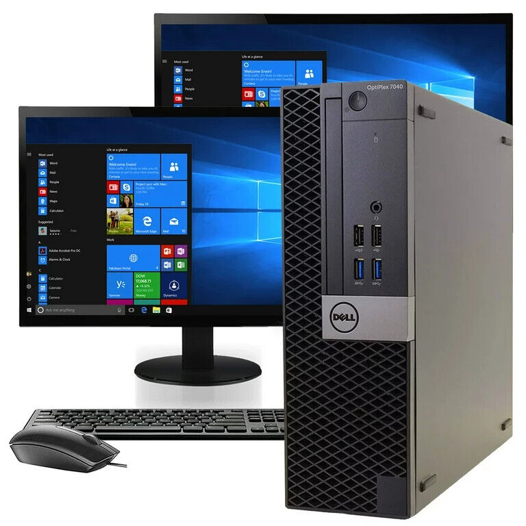 Dell Desktop Computer PC i7, up to 64GB RAM, 4TB SSD, 24″ LCDs, Windows 11 or 10