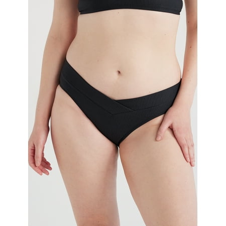 Time and Tru Women’s and Women’s Plus Mid Rise Bikini Bottoms, Sizes XS-3X