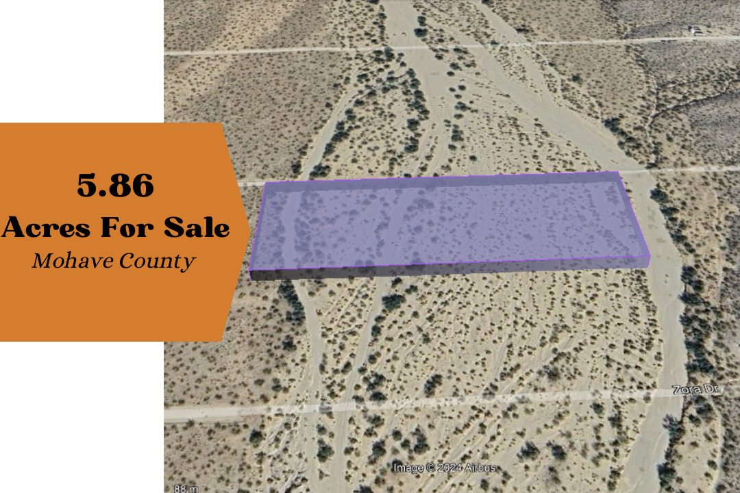 5.68 Acres Vacant Land near Kingman AZ, raw land, flat, will sell fast