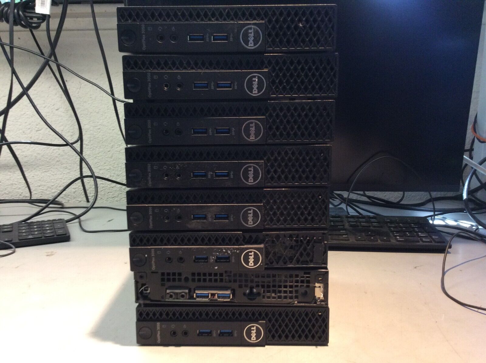 Lot of 8 Micro Desktops Dell Optiplex 3050 untested