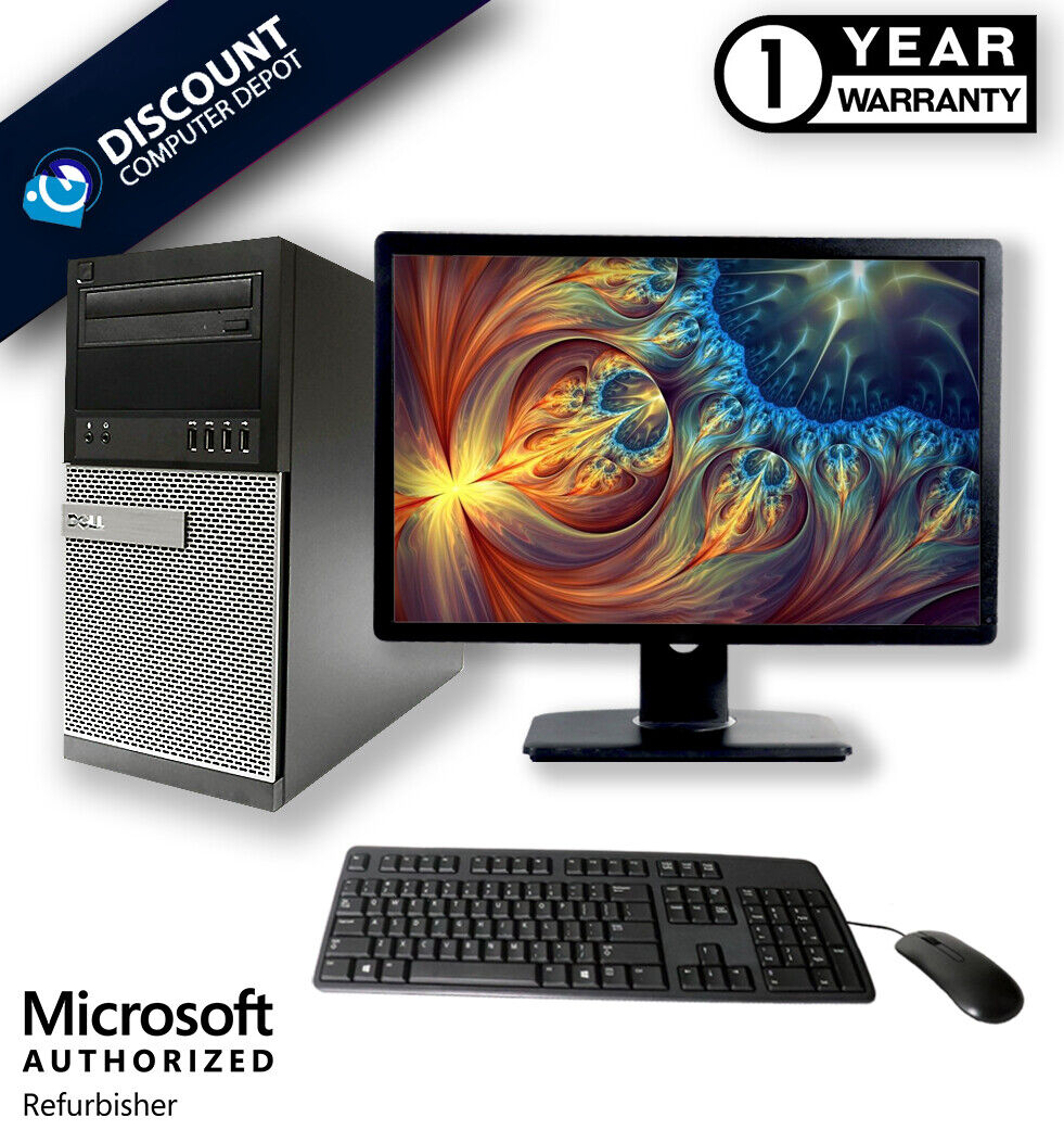 Dell Core i5 Desktop PC Computer 16GB RAM 256GB SSD Windows 10 Pro with USB WIFI
