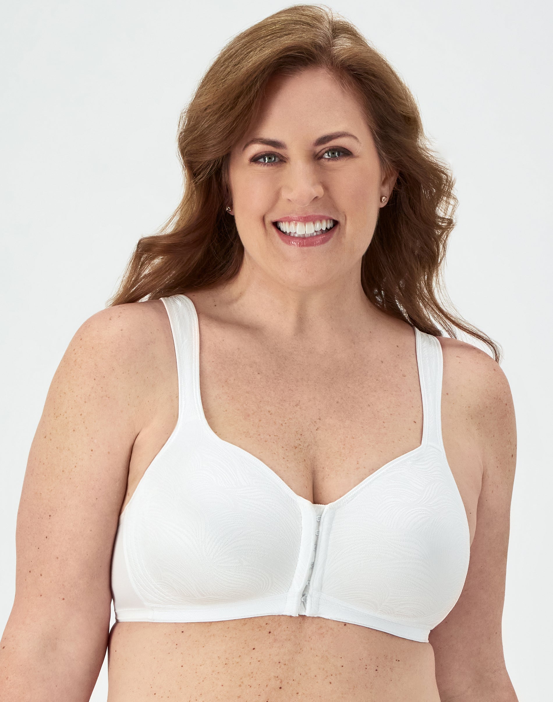 Playtex Women’s 18 Hour Front Close Extra Back Support Wireless Bra White 42C