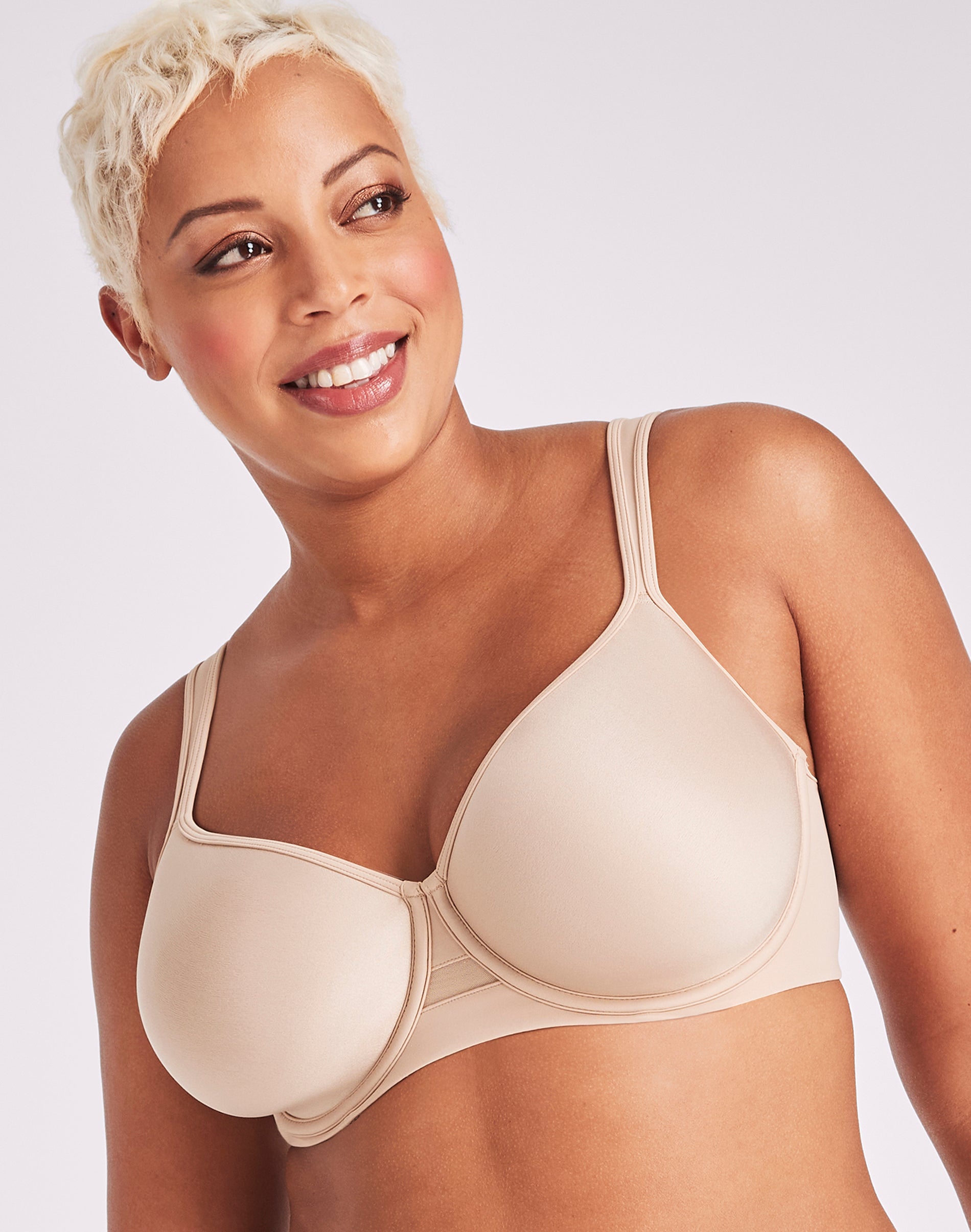 Bali One Smooth U Ultra Light Minimizer Underwire Bra Taupe 34C Women’s